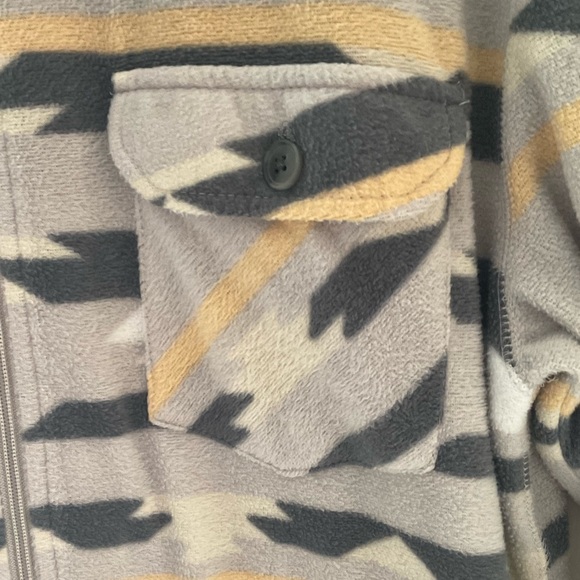 VTG 1946 Quilted Pattern Lined Shirt Jacket Grey Size Medium - Picture 7 of 12